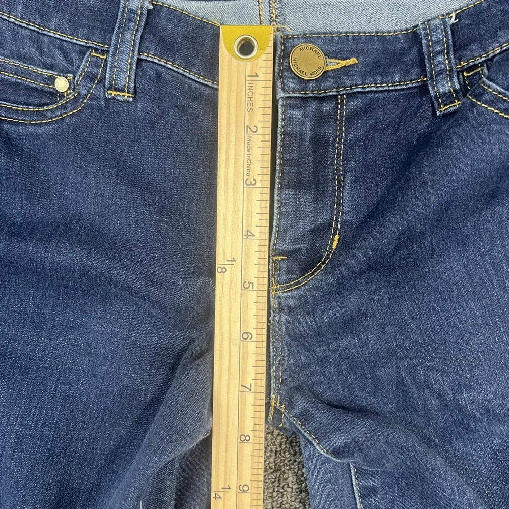 Michael Kors Y2K Skinny Jeans 4 Blue Indigo Denim Classic Minimalist Tapered Leg